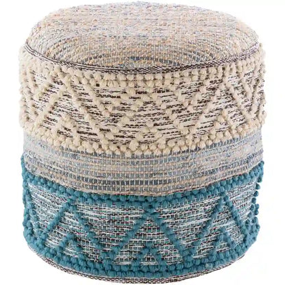 Jacotte Bohemian Jute 18-inch Cylinder Pouf
