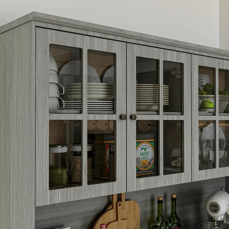 Storage Cabinet Buffet Hutch Storage Pantry Cabinet Display Sideboard