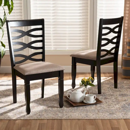 Lanier Modern and Contemporary 2-Piece Wood Dining Chair Set