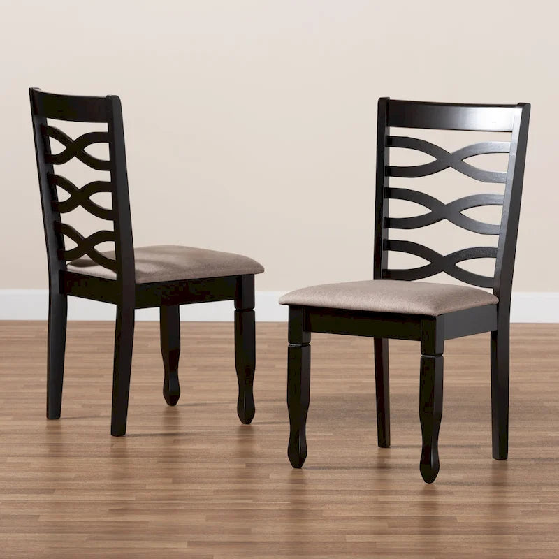 Lanier Modern and Contemporary 2-Piece Wood Dining Chair Set