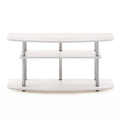 Furinno Frans Turn-N-Tube 3-Tier TV Stand for TV up to 46, Black Oak