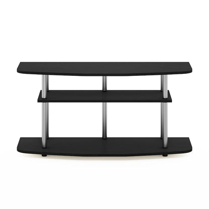 Furinno Frans Turn-N-Tube 3-Tier TV Stand for TV up to 46, Black Oak
