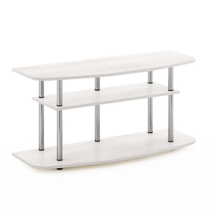 Furinno Frans Turn-N-Tube 3-Tier TV Stand for TV up to 46, Black Oak