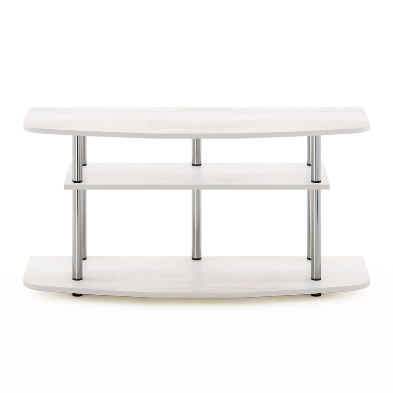 Furinno Frans Turn-N-Tube 3-Tier TV Stand for TV up to 46, Black Oak