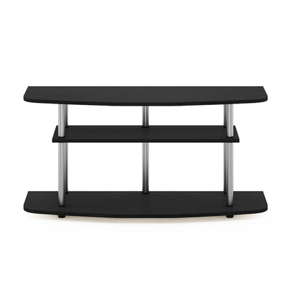 Furinno Frans Turn-N-Tube 3-Tier TV Stand for TV up to 46, Black Oak