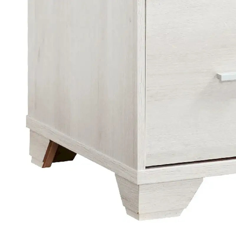 31 Inch File Cabinet Printer Stand Table with 2 Drawers, Oak White