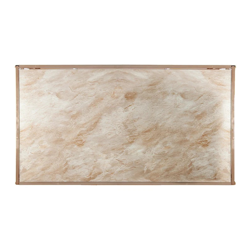 SEI Furniture Simons Rectangular Geometric Faux Marble Coffee Table