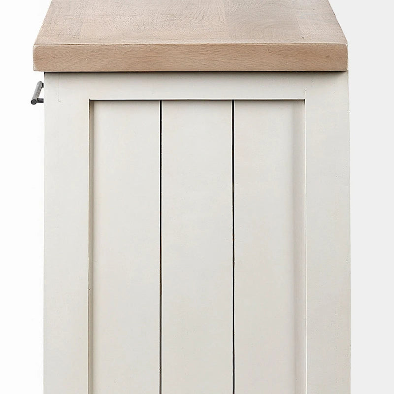 Fairview III Light Brown & White Solid Wood w/ 4 Cabinet Door Sideboard - 73W x 17D x 32H