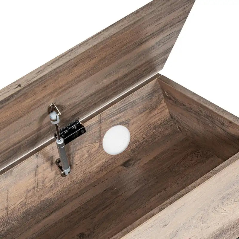 Modern Farmhouse Entryway Storage Bench with Lower Shelf Storage