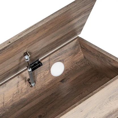 Modern Farmhouse Entryway Storage Bench with Lower Shelf Storage