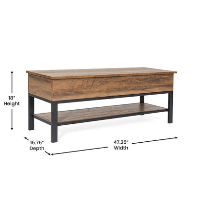 Modern Farmhouse Entryway Storage Bench with Lower Shelf Storage