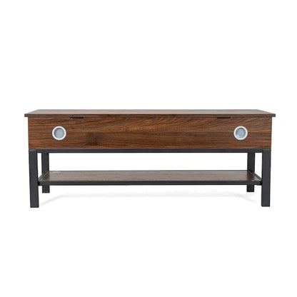 Modern Farmhouse Entryway Storage Bench with Lower Shelf Storage