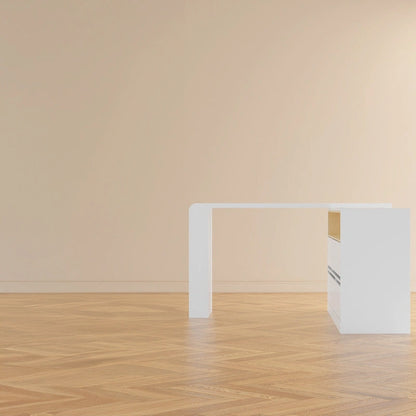 White Makeup Vanity Multi-Purpose Furniture Home Desk Corner Rotating