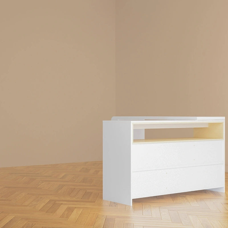 White Makeup Vanity Multi-Purpose Furniture Home Desk Corner Rotating