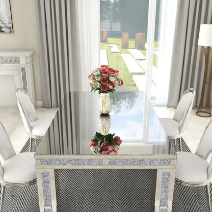 Rectangular Dining Table with Crushed Diamond