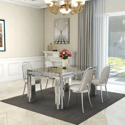 Rectangular Dining Table with Crushed Diamond