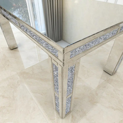 Rectangular Dining Table with Crushed Diamond