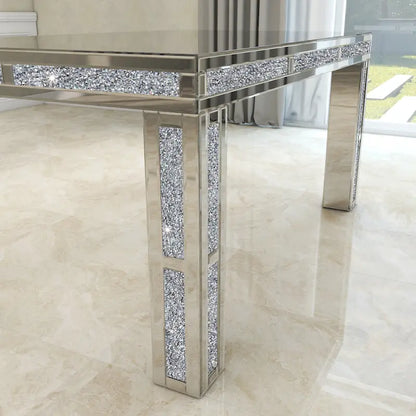 Rectangular Dining Table with Crushed Diamond