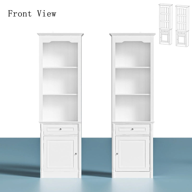 Large Entertainment Center Bookshelves 57x38 inch Hutch Space for TV