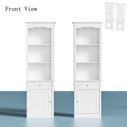 Large Entertainment Center Bookshelves 57x38 inch Hutch Space for TV