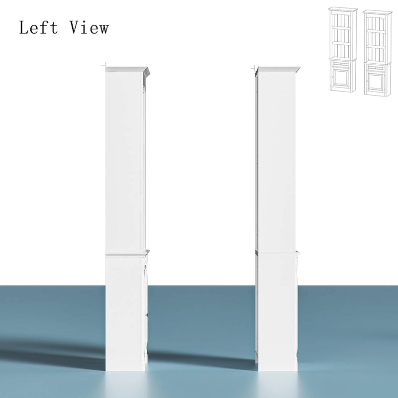 Large Entertainment Center Bookshelves 57x38 inch Hutch Space for TV