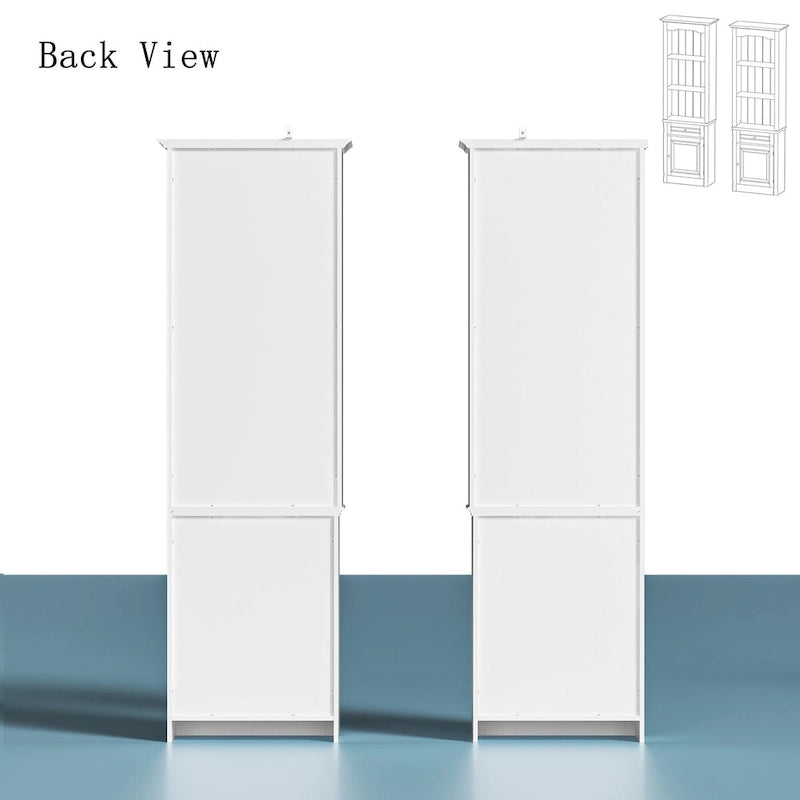 Large Entertainment Center Bookshelves 57x38 inch Hutch Space for TV