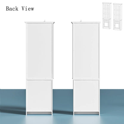 Large Entertainment Center Bookshelves 57x38 inch Hutch Space for TV