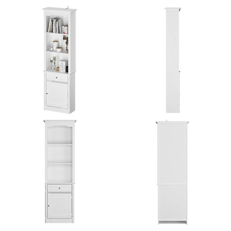 Large Entertainment Center Bookshelves 57x38 inch Hutch Space for TV