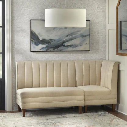 Lifestorey Kerrington 2-Piece Channel Back Upholstered Bench Set