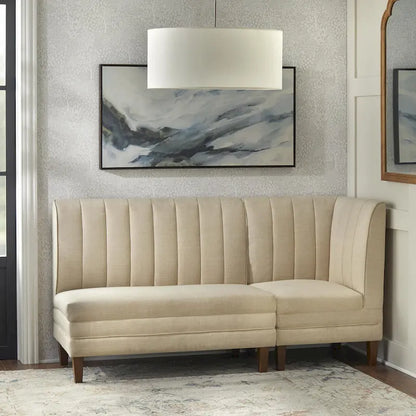 Lifestorey Kerrington 2-Piece Channel Back Upholstered Bench Set