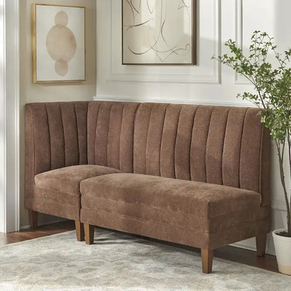 Lifestorey Kerrington 2-Piece Channel Back Upholstered Bench Set