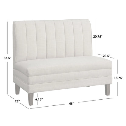 Lifestorey Kerrington 2-Piece Channel Back Upholstered Bench Set