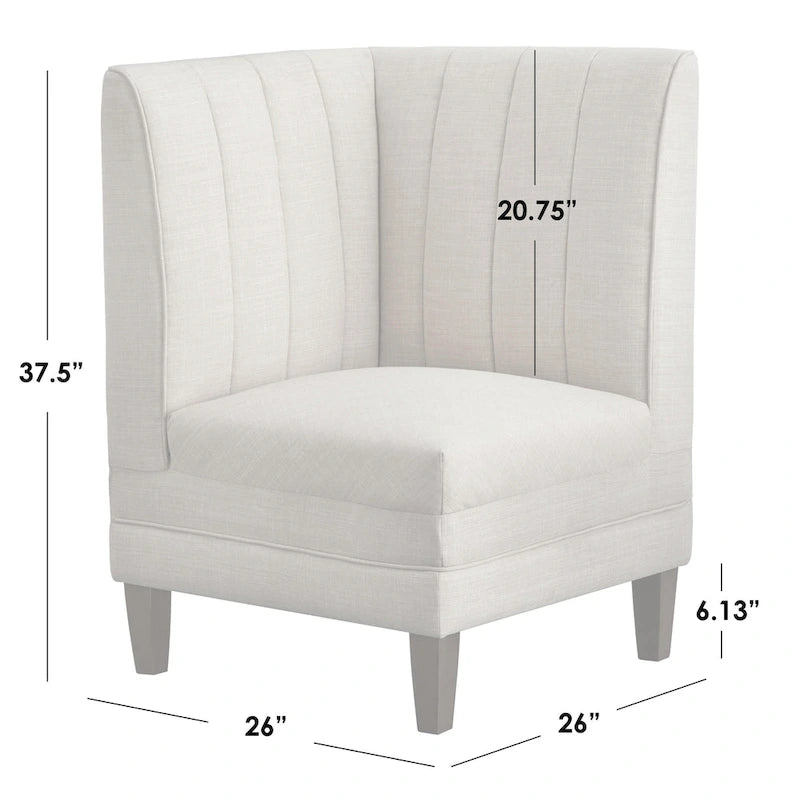 Lifestorey Kerrington 2-Piece Channel Back Upholstered Bench Set