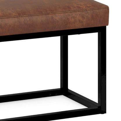 WYNDENHALL Kerwood 26 inch Wide Contemporary Rectangle Ottoman Bench in Faux Leather