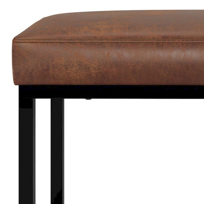 WYNDENHALL Kerwood 26 inch Wide Contemporary Rectangle Ottoman Bench in Faux Leather