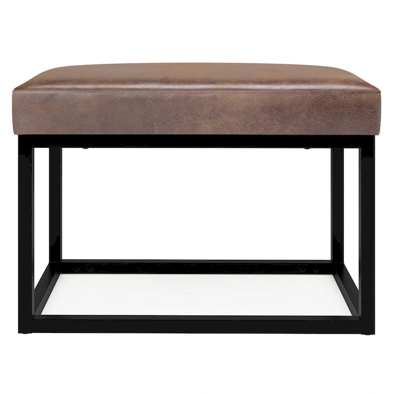 WYNDENHALL Kerwood 26 inch Wide Contemporary Rectangle Ottoman Bench in Faux Leather