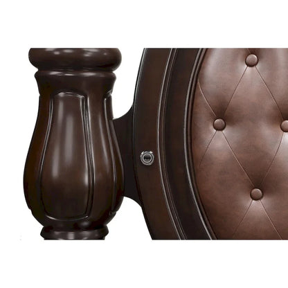 New Classic Furniture Gweni Walnut and Brown Canopy Bed