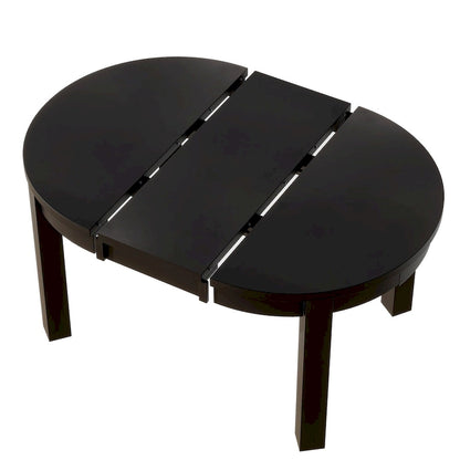 Merax Farmhouse 5-Piece Extendable Round Dining Table Set