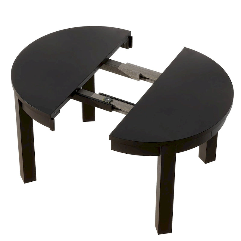 Merax Farmhouse 5-Piece Extendable Round Dining Table Set