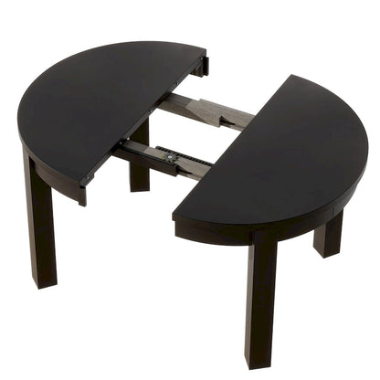 Merax Farmhouse 5-Piece Extendable Round Dining Table Set