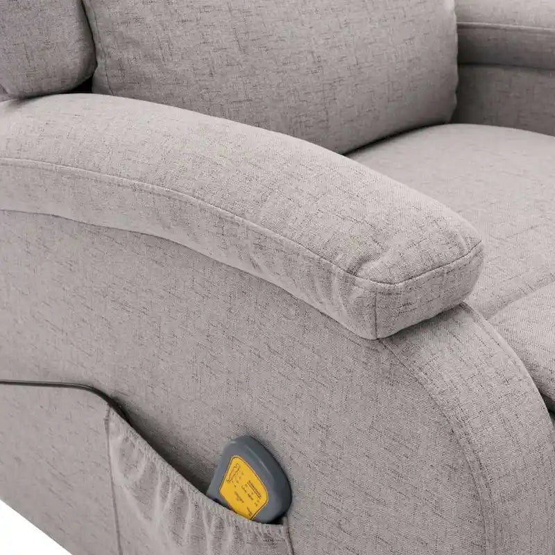 vidaXL Massage Chair Light Gray Fabric - 71 x 92 x 96 cm