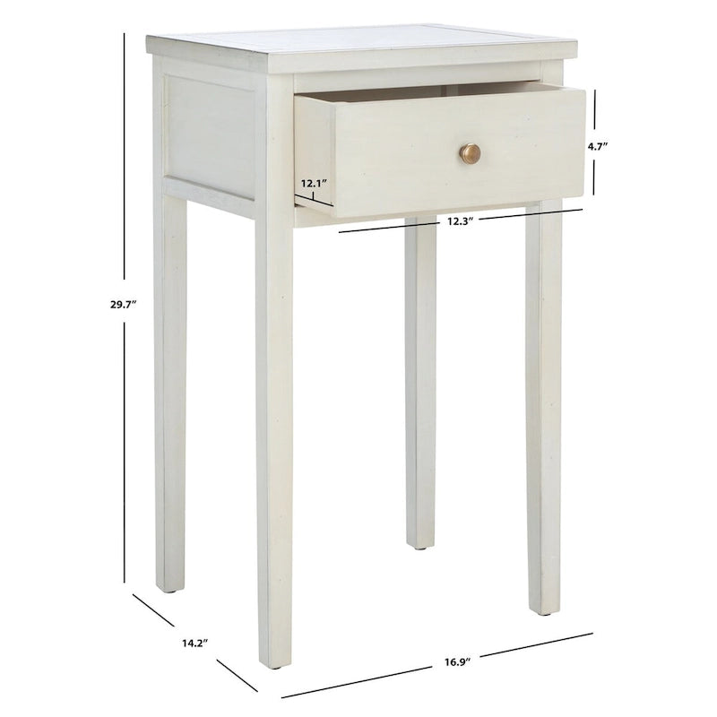 SAFAVIEH Monica End Table - 16.9 x 14.2 x 29.7 - 17Wx14Dx30H