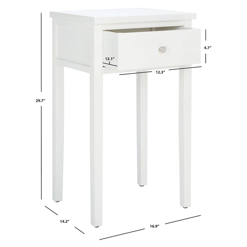 SAFAVIEH Monica End Table - 16.9 x 14.2 x 29.7 - 17Wx14Dx30H