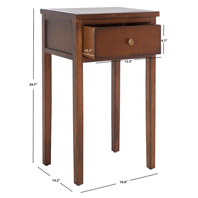 SAFAVIEH Monica End Table - 16.9 x 14.2 x 29.7 - 17Wx14Dx30H