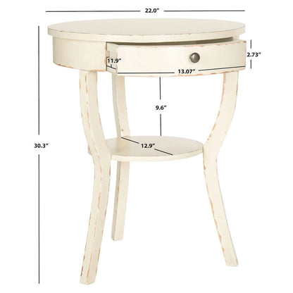 SAFAVIEH Mercedes End Table - 22 x 22 x 30.3 - 22Wx22Dx30H