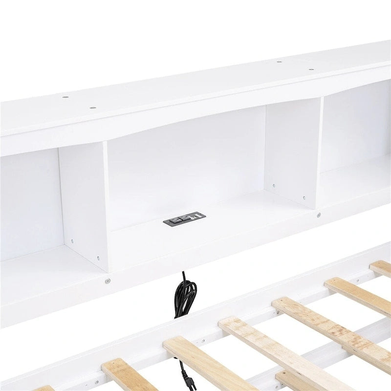 Twin Size Daybed with Trundle, Storage Cabinets and USB Ports