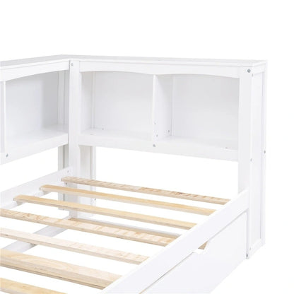 Twin Size Daybed with Trundle, Storage Cabinets and USB Ports