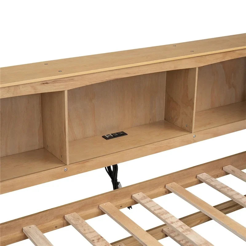 Twin Size Daybed with Trundle, Storage Cabinets and USB Ports