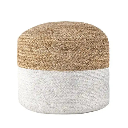 Nuloom Janus Braided Jute Ottoman Pouf
