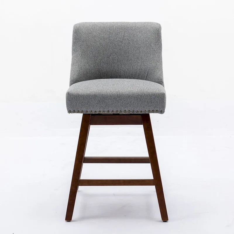 Counter Height Swivel Bar Stools with Backs, Set of 2